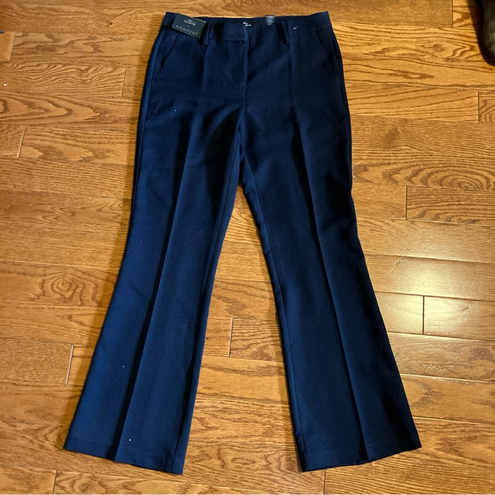 Next Tailoring Bootcut Trousers in Dark Blue